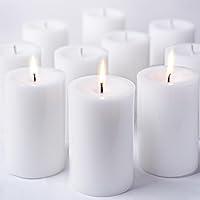 Algopix Similar Product 11 - TRIRITE 10pcs White Pillar Candles