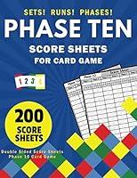 Algopix Similar Product 3 - Phase Ten Score Sheets for Card Game