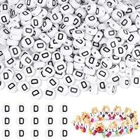 Algopix Similar Product 13 - Yholin 1500pcs Letter Beads Letter D