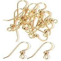 Algopix Similar Product 11 - 16 Earring Fish Hook Wire Ball 14k Gold