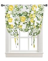 Algopix Similar Product 1 - Summer Lemon Tie Up Curtain for