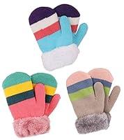 Algopix Similar Product 12 - Toddler Gloves Set of 3 Kids Sherpa
