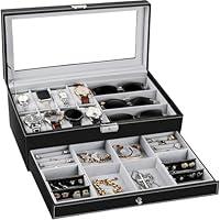 Algopix Similar Product 12 - TomCare Watch Box Watch Case Jewelry