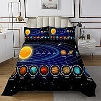 Algopix Similar Product 6 - Feelyou Solar System Bedspread Galaxy