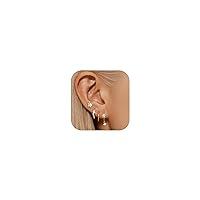 Algopix Similar Product 2 - QUINBY Dainty Gold Earrings Set For