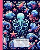 Algopix Similar Product 20 - Composition Notebook Sea Life Animals