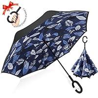 Algopix Similar Product 17 - ZOMAKE Inverted Umbrella Double Layer