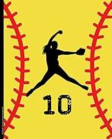 Algopix Similar Product 2 - Softball Composition Notebook 10 Wide