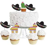 Algopix Similar Product 18 - Lets Fiesta  Dessert Cupcake Toppers