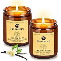 Algopix Similar Product 2 - Fissiworx Vanilla Scented Candle Set 2