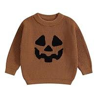 Algopix Similar Product 13 - Baby Halloween Sweater Pumpkin Pattern