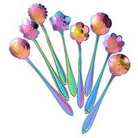 Algopix Similar Product 14 - AnSaw 8 Pcs Flower Spoon Set Stainless
