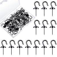 Algopix Similar Product 1 - Push Pin Wall Hook Thumbtack Hooks Iron