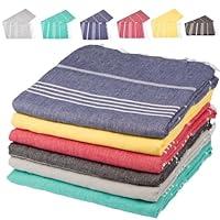 Algopix Similar Product 8 - Clotho 6 Pack Turkish Beach Towel Set
