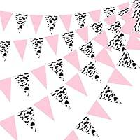 Algopix Similar Product 18 - 5 Pcs Cow Print Pennant Banners Cow