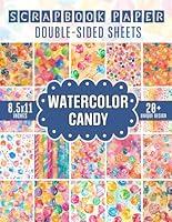 Algopix Similar Product 2 - Watercolor Candy Scrapbook Paper 20