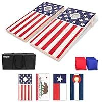 Algopix Similar Product 7 - GoSports Flag Series Wood Cornhole Sets