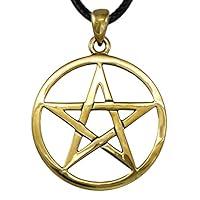 Algopix Similar Product 6 - Bronze Open Pentacle Pendant Necklace 