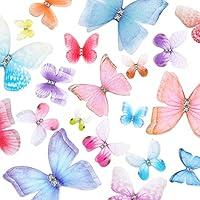 Algopix Similar Product 7 - 80 Pieces Organza Butterfly Colorful