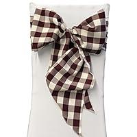 Algopix Similar Product 20 - LA Linen Checkered Chair Bows Sashes 8