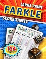 Algopix Similar Product 10 - Large Print Farkle Score Sheets