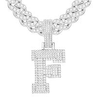 Algopix Similar Product 15 - YIMERAIRE Moissanite Iced Out Letter