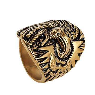 Best Deal for WOZUIMEI Stainless Steel Punk Rings for Men