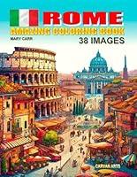 Algopix Similar Product 15 - Rome Italy Travel Coloring Book for