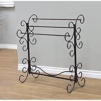 Algopix Similar Product 19 - Benzara Blanket Rack With Scroll Work