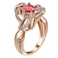 Algopix Similar Product 19 - VPbao Chic Ring Rose Gold Cubic