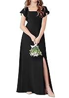 Algopix Similar Product 2 - Fulbymu Short Sleeves Junior Bridesmaid