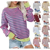 Algopix Similar Product 4 - YZYZGGZ Women Striped Color Block