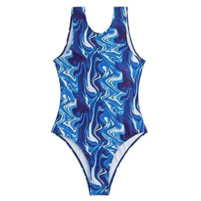 Best Deal for ALLZ Womens one Piece Swimsuits Sexy,Women's Smudged Blue