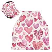 Algopix Similar Product 3 - Kigai Pink Heart Baby Car Seat Covers