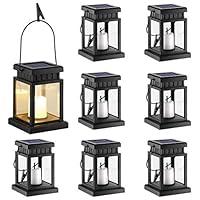 Algopix Similar Product 12 - GIGALUMI 8 Pack Solar Hanging Lantern
