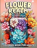 Algopix Similar Product 16 - Flower Realm Flower Coloring Book for