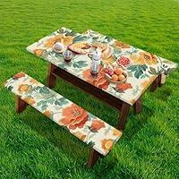 Algopix Similar Product 13 - Oamsistay Boho Floral Picnic Table