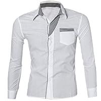 Algopix Similar Product 2 - Mens Dress Shirts Slim Fit Long Sleeve