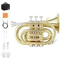 Algopix Similar Product 10 - Eastar Pocket Trumpet B Flat Brass Bb