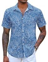 Algopix Similar Product 13 - COOFANDY Mens Beach Shirts Short