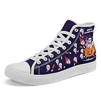 Algopix Similar Product 3 - AWSOLE Halloween Pumpkin Hightop Canvas