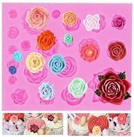 Algopix Similar Product 20 - 33 Cavity Rose Flowers Fondant Candy