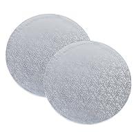 Algopix Similar Product 12 - Crystallove 2pcs Round Sliver Cardboard