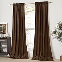Algopix Similar Product 16 - NICETOWN Thermal Insulated Brown Velvet