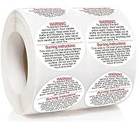 Algopix Similar Product 1 - Candle Warning Labels 15 inch Candle