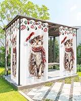 Algopix Similar Product 17 - Outdoor Curtains for Patio Christmas