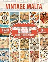 Algopix Similar Product 5 - Vintage Malta Scrapbook Paper Retro