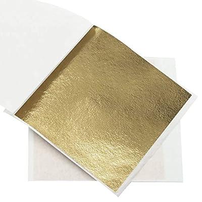 100 Sheets Imitation Gold Leaf for Arts, Gilding Crafting, Decoration,Gold  