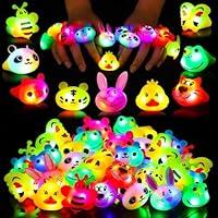 Algopix Similar Product 10 - SCIONE 40 Pack Light up Rings Birthday