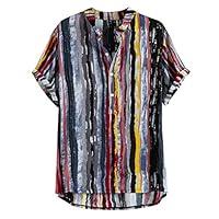 Algopix Similar Product 2 - Mens Flower Casual Button Down Short